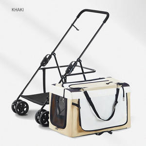 Kereta Bayi Dapat Dilepas, Kereta Dorong Hewan Peliharaan untuk Anjing Besar dan Sedang Penyimpanan Kapasitas Besar Portabel Dapat Dilipat Kereta Tarik Luar Ruangan - Product Image 4