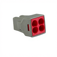 Connecteur de câblage rectangulaire BELEKS 2 voies en cuivre transparent PP/PC 600V 4mm² 32A, bornier à pousser facile à utiliser