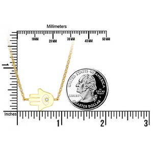 Collar de mano de <span class=keywords><strong>hamsa</strong></span> Fátima, joyería pequeña, amuleto, chapado en oro, plata de ley 925 - Product Image 5