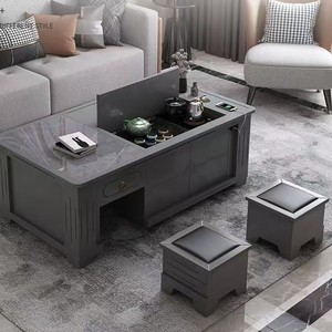 Kung Fu Tea Table Solid Wood <b>Square</b> Integrated Tea Tray With Storage Living Room Coffee Table - Product Image 3
