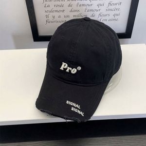 Wholesale High Quality 100% Cotton Custom Embroidered Distressed Brim Vintage Baseball Cap Distressed <b>Hat</b> - Product Image 3