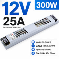 Alimentation LED ultra-mince 12V 24V avec protection contre les surcharges, les surtensions et les courts-circuits pour projets d'éclairage commercial