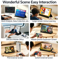 Moniteur portable IPS 15,6 pouces 1080P 1920x1080 FHD Interface Type-C Mini HD Écran secondaire externe Ultra fin HDR