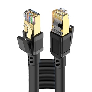 Câble Ethernet CAT8 SFTP 28AWG BC 40 Gbit/s 2000 MHz plaqué or, cordon de raccordement RJ45 à angle droit 0,5 m-100 m - Product Image 5