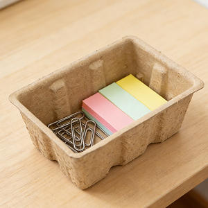 Minimalist <strong>Paper</strong> Pulp Storage Box for <strong>UK</strong> Eco-friendly Compostable Container Sustainable Molded Pulp Box for Germany Market - Product Image 6