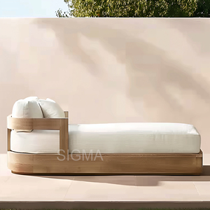Sigma <span class=keywords><strong>Solaro</strong></span> Teak Chaise Premium Teak Liege Strand Innenhof Möbel Lounge Stuhl Teak Modern Sun Bed Nordic - Product Image 2