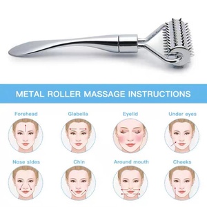 New Design Metal Derma Roller Skin Lifting Facial <b>Massage</b> Beauty Bar Anti Aging Face Roller - Product Image 3