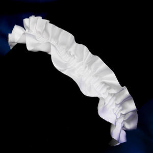 सुरुचिपूर्ण दुल्हन शादी की पोशाक पैर सहायक फैशन कपड़ा फीता ट्रिम जांघ गार्टर सेक्सी सफेद लोचदार जांघ स्ट्रैप - Product Image 5