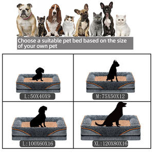 Sofá cama de lujo para mascotas cuatro estaciones al por mayor hecho a mano grande perro gato perrera Animal patrón sólido transpirable nueva cama para mascotas para el otoño - Product Image 3