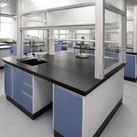 Banco da Lavoro 1500mm con Cassetti, Banco Modulare da Laboratorio con Telaio in Acciaio e Piano in Resina Epossidica per Laboratorio Chimico