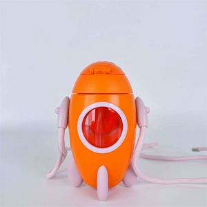 Bouteilles d'eau créatives pour enfants de 500 ml (16 oz) en plastique, mignonnes, en forme de fusée spatiale, dessin animé - Product Image 3