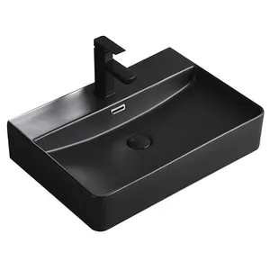 modern ceramic art basin sink counter top black wash basin