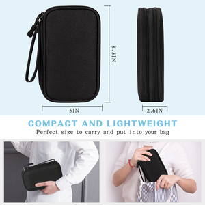 Travel <strong>Cable</strong> Organizer Pouch Electronic Accessories Carry Case Portable Waterproof Double Layers All-in-One Storage <strong>Bag</strong> - Product Image 3