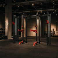 REYK Certifié CE, Rack de musculation à huit poteaux double, couleur personnalisable, pour Cross Fitness, Machine Smith et Entraînement de la force (Pectoraux)