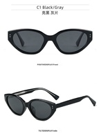 ZS58304 nouveau européen américain à la mode oeil de chat Logo personnalisé lunettes de soleil TR90 acétate Temples coréen Anti-UV femmes lunettes de soleil