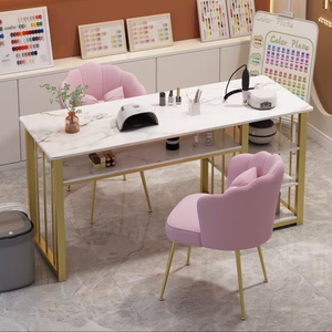 Collection de mobilier de salon de manucure au design moderne haut de gamme, tables à ongles artistiques et postes de travail de beauté pour salons - Product Image 1
