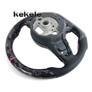 Volante de Fibra de Carbono Forjado <span class=keywords><strong>Rosa</strong></span> para <span class=keywords><strong>Volkswagen</strong></span> MK7, Compatible con GTI MK5 MK6 MK8 Golf 2015 2016 2017 2018 2019, Personalizable - Product Image 6