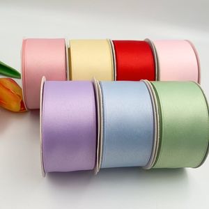 ริบบิ้นผ้าซาตินด้านเดียวขนาด4ซม. ม้วนริบบิ้นเค้กปาร์ตี้<span class=keywords><strong>ง</strong></span>านแต่ง<span class=keywords><strong>ง</strong></span>านขนาด100หลาสำหรับตกแต่<span class=keywords><strong>ง</strong></span> - Product Image 2