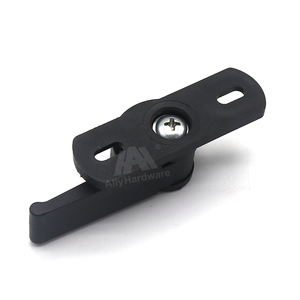 Fermeture <span class=keywords><strong>centrale</strong></span> d'escargot de <span class=keywords><strong>PVC</strong></span> noir de ceinture de fenêtre coulissante de style moderne AL-15 avec le matériel en aluminium de serrure de croissant de lune - Product Image 3
