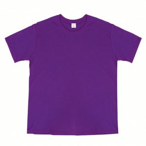 Design Best Quality Purple Oversized T-shirt Pure Cotton Custom Printed Beautiful O Neck Short Sleeve Clothing T-shirt - Product Image 1