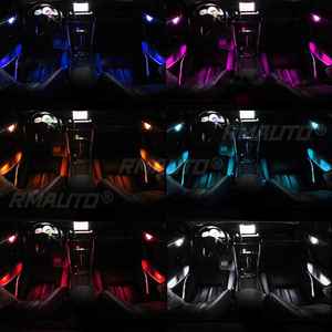 Lot de 4 éclairages LED intérieurs décoratifs universels pour voiture, lampes d'ambiance pour accoudoir et poignées de porte, accessoires d'éclairage intérieur - Product Image 3