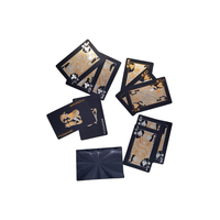 Cartes à Jouer en Plastique avec Logo Personnalisé en Or - Jeu de Cartes de Poker Professionnel Imperméable et Durable pour les Voyages et les Cadeaux