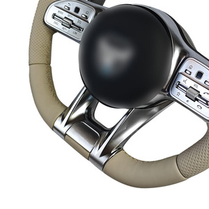 Volant modifié perforé de ligne blanche en cuir beige pour <span class=keywords><strong>Mercedes</strong></span> Benz a GLA B GLB C <span class=keywords><strong>GLC</strong></span> E GLE CLS ZC-809-P70-F - Product Image 5