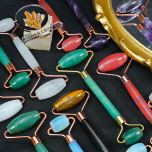 All'ingrosso cristalli 100% naturale di <span class=keywords><strong>giada</strong></span> <span class=keywords><strong>rosa</strong></span> rullo pietre e cristalli massaggio viso per la cura della pelle all'ingrosso strumento di cristallo artigianale - Product Image 3