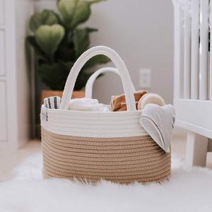Panier de rangement pliable en corde de coton pour bébé, motif personnalisé, Offre Spéciale - Product Image 1