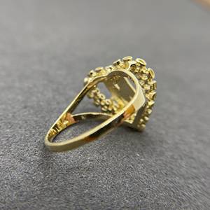 Duyizhao Hip Hop Personality 14k Gold Plated Round <strong>Initial</strong> Letter Alphabet Oyster Heart <strong>Ring</strong> for Women Girl Jewelry - Product Image 2
