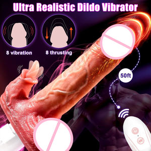 Pemanasan kontol pengendali jarak jauh mesin seks Anal teleskopik Dildo untuk wanita realistis mainan seks - Product Image 3