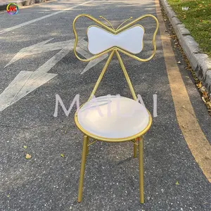 Оптовая продажа с фабрики, стулья-бабочки, свадебный стул с золотым бантом для свадебного торжества
