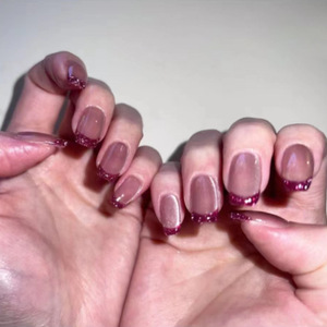 Nuevas <span class=keywords><strong>Uñas</strong></span> Postizas Delicadas al por Mayor, <span class=keywords><strong>Uñas</strong></span> Francesas a Presión, <span class=keywords><strong>Hermosas</strong></span> <span class=keywords><strong>Uñas</strong></span> Artificiales con Pegamento - Product Image 1