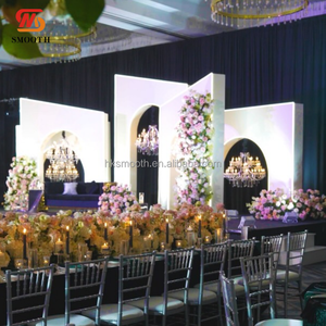 Soporte de Fondo Arqueado Blanco Liso para Bodas, Decoración de Eventos, Fondo Acrílico Blanco 3D para Decoración de Eventos - Product Image 3