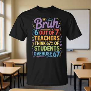 Camiseta de manga corta con estampado digital de seis de los siete días de la semana, unisex, para adultos, con cuello redondo - Product Image 3