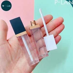 P-लैन ब्रांड स्टॉक 100pcs सफेद काले शीर्ष स्पष्ट पाले सेओढ़ लिया कस्टम Lipgloss ट्यूब फ्लैट 7ml खाली थोक लिप ग्लोस ट्यूब - Product Image 5