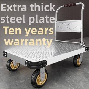 Carretilla de Plataforma Industrial de Acero Reforzado con Manija Fija para Logística y Manejo de Materiales, Venta al Por Mayor de Fábrica - Product Image 2
