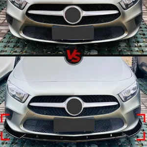 กันชนหน้า StarNav สำหรับ Mercedes Benz A-Class W177 V177 ปี 2018-2022 รุ่นมาตรฐาน ชุดแผ่นป้องกันใต้กันชน 3 ชิ้น ชุดแต่งลิ้นกันชน - Product Image 4