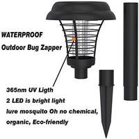 Lampe de jardin solaire électrique anti-moustiques IP65 étanche avec LED, écologique et portable pour usage extérieur