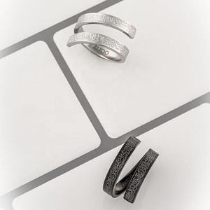 Anillo clásico Gulan de acero inoxidable religioso árabe de doble capa ajustable con apertura religiosa musulmana islámica de acero inoxidable - Product Image 4