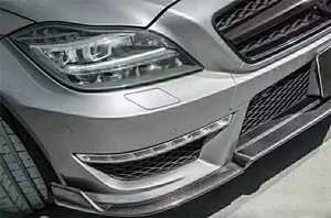 3pcs <span class=keywords><strong>cls63s</strong></span> lèvre avant en fibre de carbone pour mercedes benz cls w218 lèvre avant amg mercedes-benz - Product Image 2