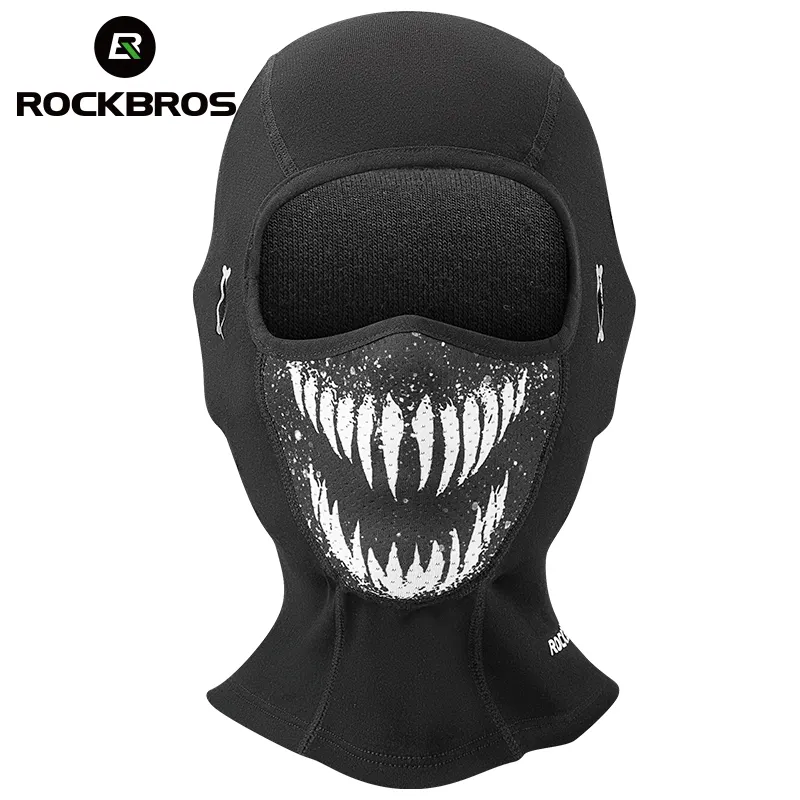 ROCKBROS Fleece Balaclava Winter Breathable Skull Hats for Bicycle Balaclava Custom Ski Masks Facemask