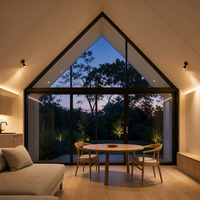 Cabane préfabriquée sur mesure en forme de A, maison miniature modulaire en bois de luxe, structure en acier personnalisée, design moderne, garantie de 5 ans, Chongqing