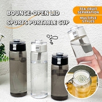 Bouteille d'eau en PC résistante à la chaleur, gourde portable en plastique, tasse dégradée givrée avec sangle de transport, logo personnalisé