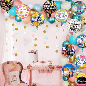 Globos de Papel de Aluminio de <span class=keywords><strong>Feliz</strong></span> Cumpleaños, Globo Redondo de Helio de 18 Pulgadas para Decoración de Fiestas de Cumpleaños - Product Image 6