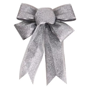 Laço de Natal 20x25cm Durável em Tecido para Decoração de Árvore, Guirlanda e Festas - Laços Festivos para Enfeite de Casa - Product Image 4