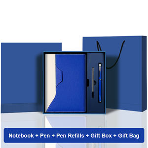 Fournisseur en gros Cuir végan Fente pour stylo <span class=keywords><strong>Couture</strong></span> Cahier de notes Papeterie de direction Boîte en vrac avec sac en papier - Product Image 4