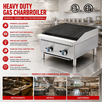 Gril Radiant Commercial à Gaz pour Restaurant avec Certificat ETL, 2, 3 ou 4 Brûleurs, Gril à Lave, Barbecue de Comptoir, Charbroil Radiant