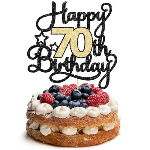 Elegant 20th Anniversary Cake Topper – Golden Porcelain Wedding & Birthday Decoration - View #6