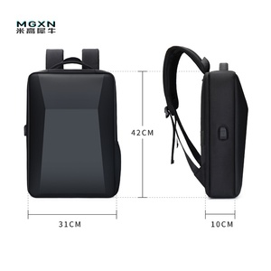 Mochila de poliéster antirrobo con logotipo personalizado para ordenador portátil, mochila de negocios impermeable con cierre de cremallera, mochila escolar de viaje - Product Image 6